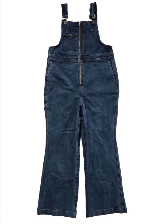 Madewell Pants - Madewell Denim Overalls Women's Size 16 Black Zip Front Wide Leg Jumpsuit